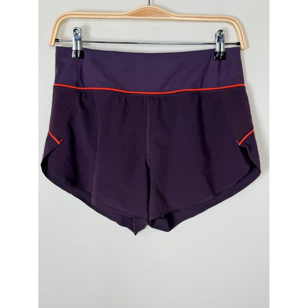 Athleta Run With It Piping Shorts XS Agate Purple Running Athletic Lined Pocket